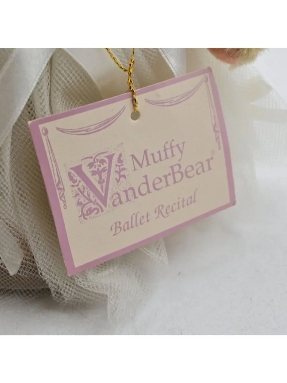 Muffy Vanderbear Ballet Vintage Bear Stuffed Plush W/ Stand